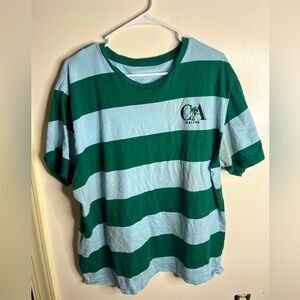 Stripped Blue & Green Top